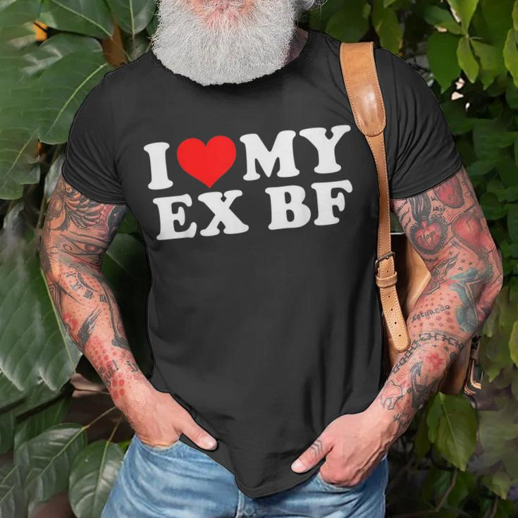 Funny I Heart My Ex Bf I Love My Ex Boyfriend Unisex T-Shirt Gifts for Old Men