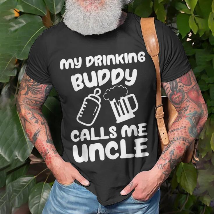 Funny Uncle Pregnancy Announcement For Uncle Drinking Buddy Gift For Mens Unisex T-Shirt Gifts for Old Men