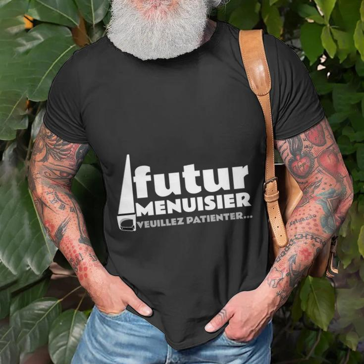 Futur Menuisier T-Shirt, Geduld & Humor Design Geschenke für alte Männer