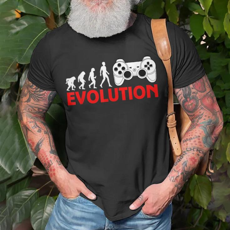 Gaming Zocken Konsole Evolution Gamer Geschenk T-Shirt Geschenke für alte Männer
