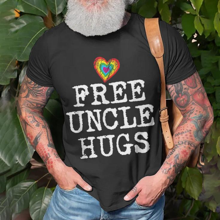 Gay Pride Free Hugs For Lgbt For Uncle Unisex T-Shirt Gifts for Old Men
