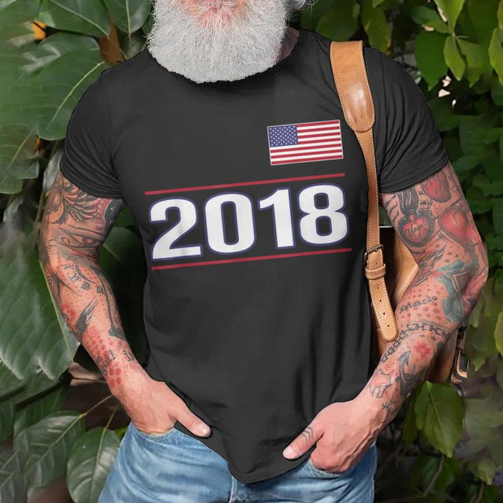 Geburtstag 2018 T-Shirt mit Amerikanischer Flagge für Männer und Frauen Geschenke für alte Männer
