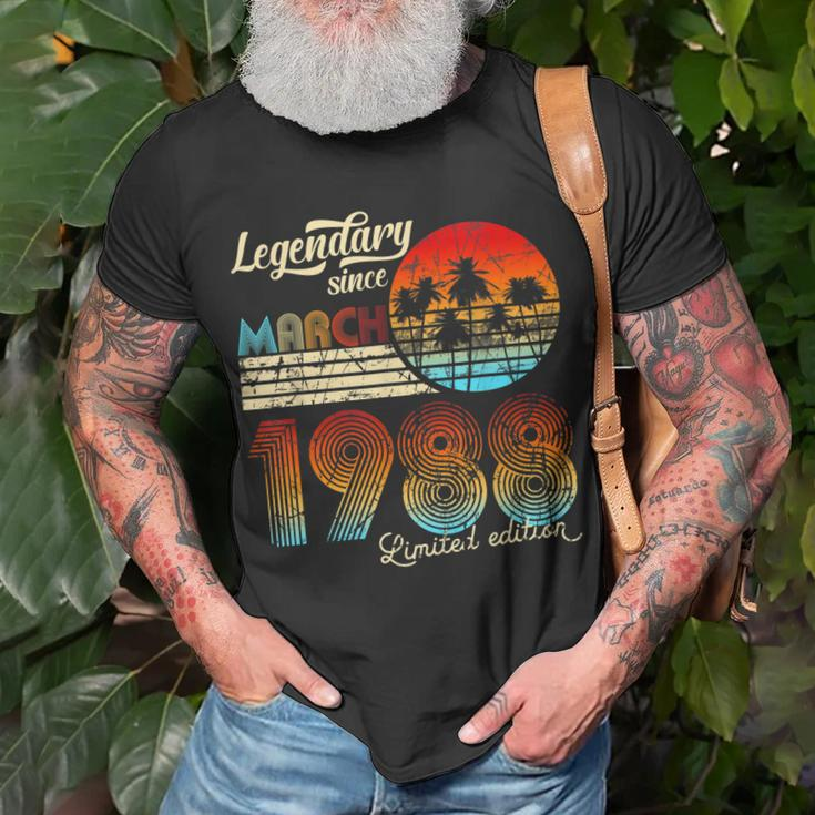 Geburtstag Legendary Since March 1988 Geschenk T-Shirt Geschenke für alte Männer