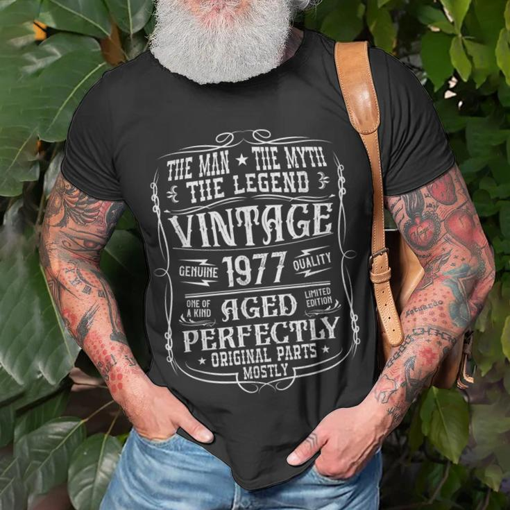 Geburtstagsgeschenk Herren 1977 Mythos Legende T-Shirt, Vintage 46 Jahre Geschenke für alte Männer