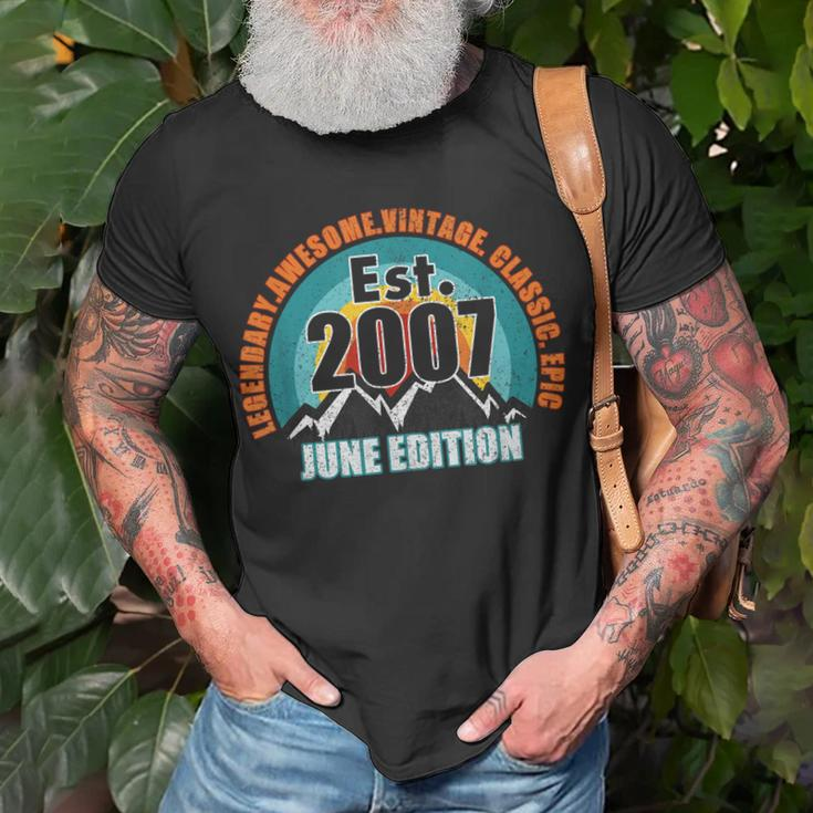 Gegründet 2007 Geboren Im Juni Ausgabe Legend Birthday T-Shirt Geschenke für alte Männer