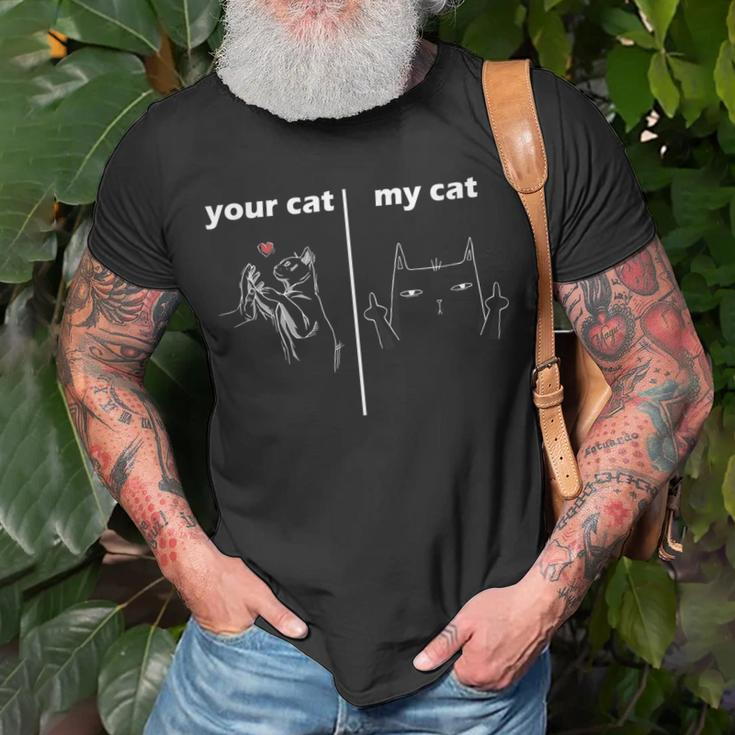 Geschenkidee Für Katzenliebhaber Deine Katze Meine Katze T-Shirt Geschenke für alte Männer