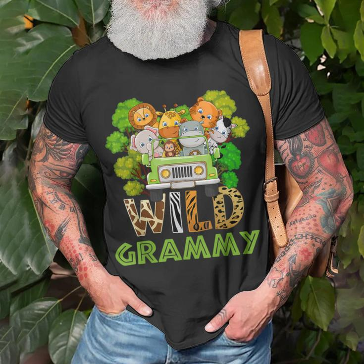 Grammy Wild Zoo Theme Birthday Truck Safari Jungle Unisex T-Shirt Gifts for Old Men
