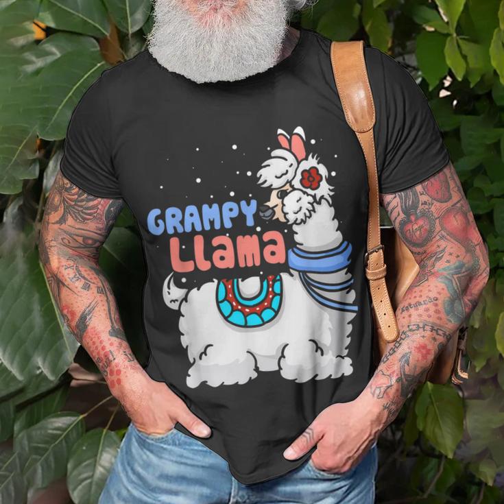 Grampy Lama Passender Familien-Weihnachts-Pyjama Geschenke T-Shirt Geschenke für alte Männer