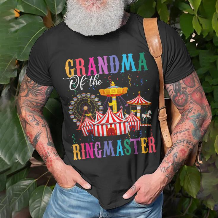 Grandma Of The Birthday Ringmaster Boy Circus Birthday Party Unisex T-Shirt Gifts for Old Men