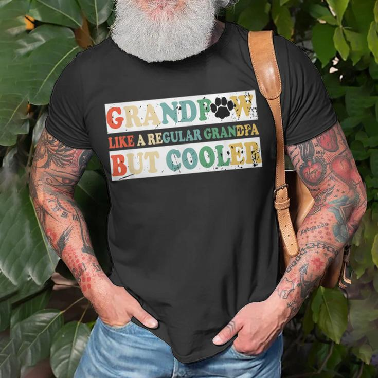 Grandpaw Like A Regular Grandpa But Cooler Vintage Retro Unisex T-Shirt Gifts for Old Men