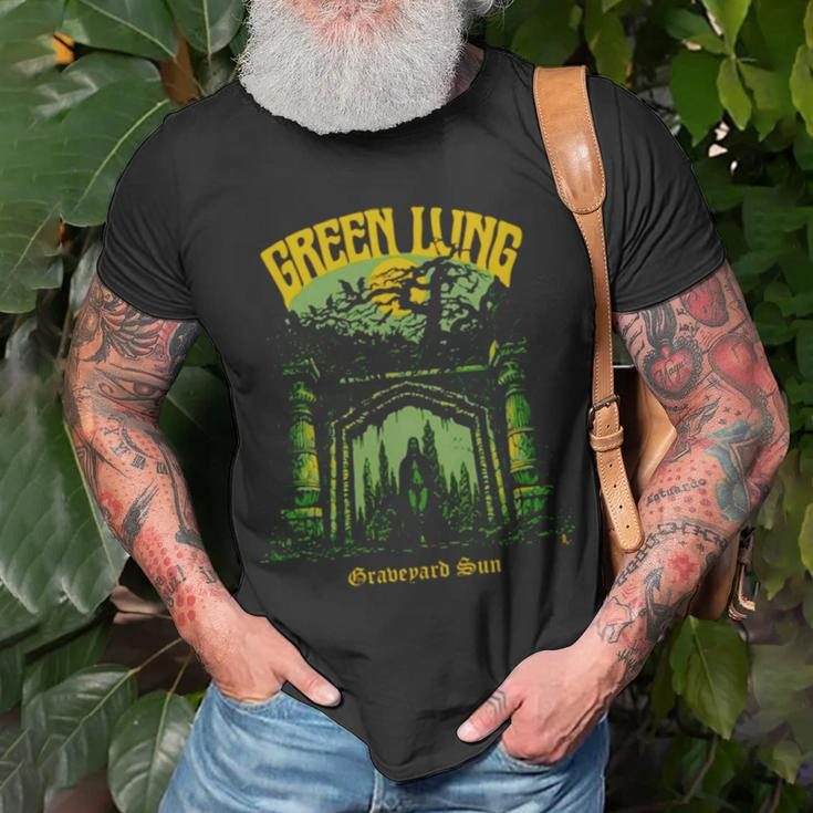 Graveyard Sun Iconic Green Lung Unisex T-Shirt Gifts for Old Men