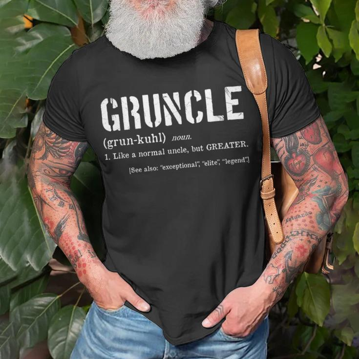 Gruncle Definition Best Uncle Ever Gift For Great Uncle Gift For Mens Unisex T-Shirt Gifts for Old Men
