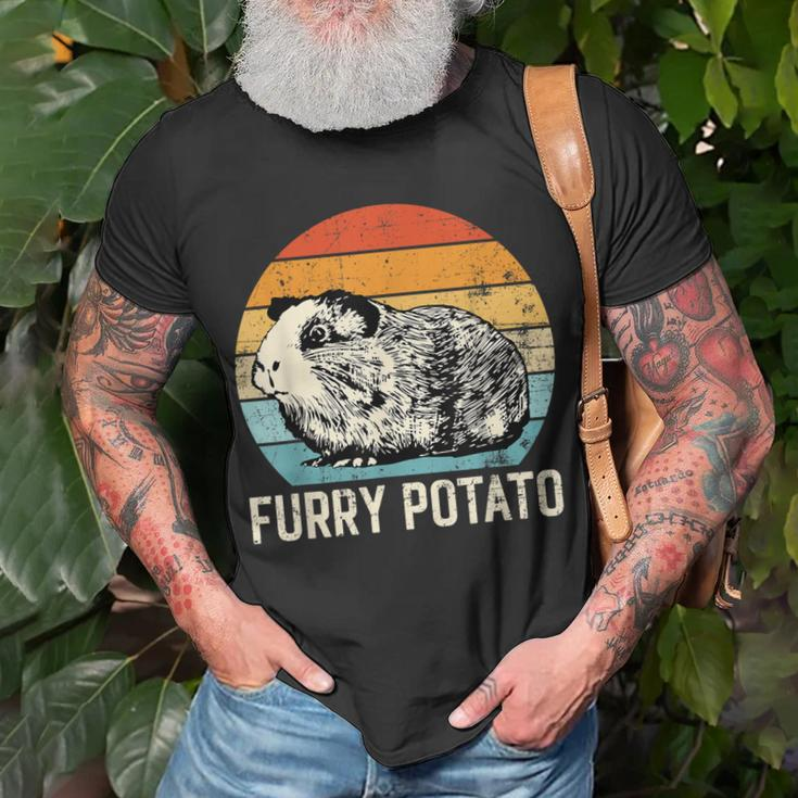 Guinea Pig Furry Potato Vintage Guinea Pig T-Shirt Gifts for Old Men