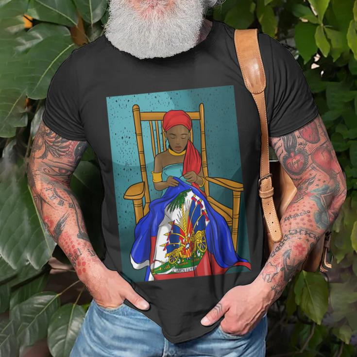 Haiti Haitian Flag Day Proud Woman Ayiti Girl Unisex T-Shirt Gifts for Old Men