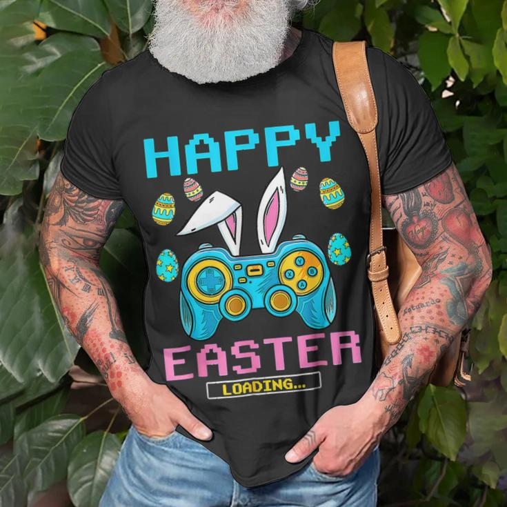Happy Easter Day Gamer Video Game Rabbit Bunny Gamer Eggs Unisex T-Shirt Gifts for Old Men