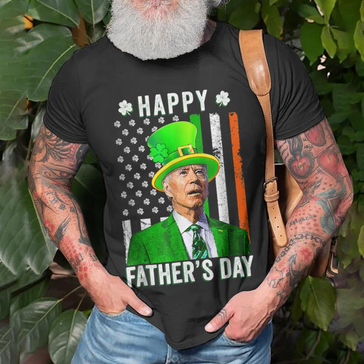 Happy Fathers Day Joe Biden St Patricks Day Leprechaun Hat T-Shirt Gifts for Old Men