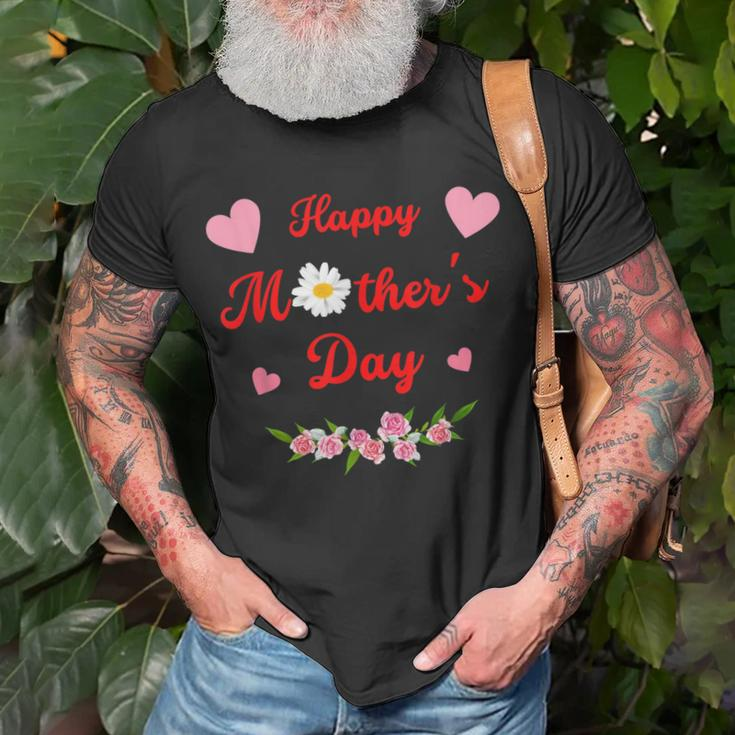Happy Mothers Day Cute Mom Mommy Mama Grandma Flowers Unisex T-Shirt Gifts for Old Men