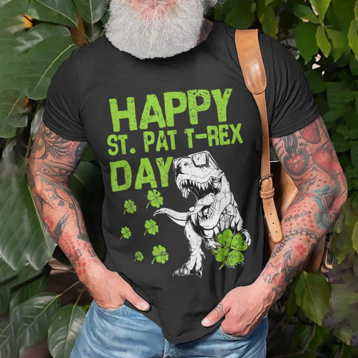 Happy St PatRex Day Saint Shenanigan Clover Irishman T-Shirt Gifts for Old Men