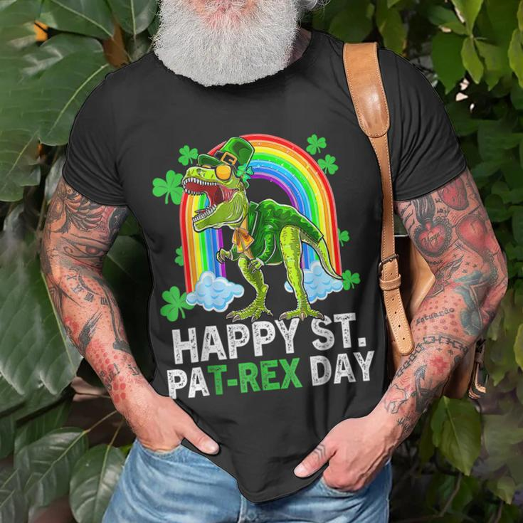 Happy St Pat Trex Day Dino St Patricks Day Toddler Boy V2 T-Shirt Gifts for Old Men