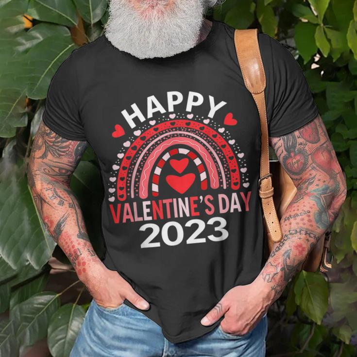 Happy Valentines Day Heart Valentine Rainbow Kids Boys Girls T-Shirt Gifts for Old Men