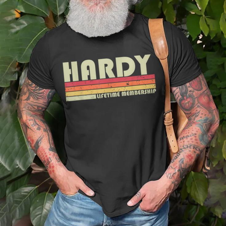 Hardy Surname Funny Retro Vintage 80S 90S Birthday Reunion Unisex T-Shirt Gifts for Old Men