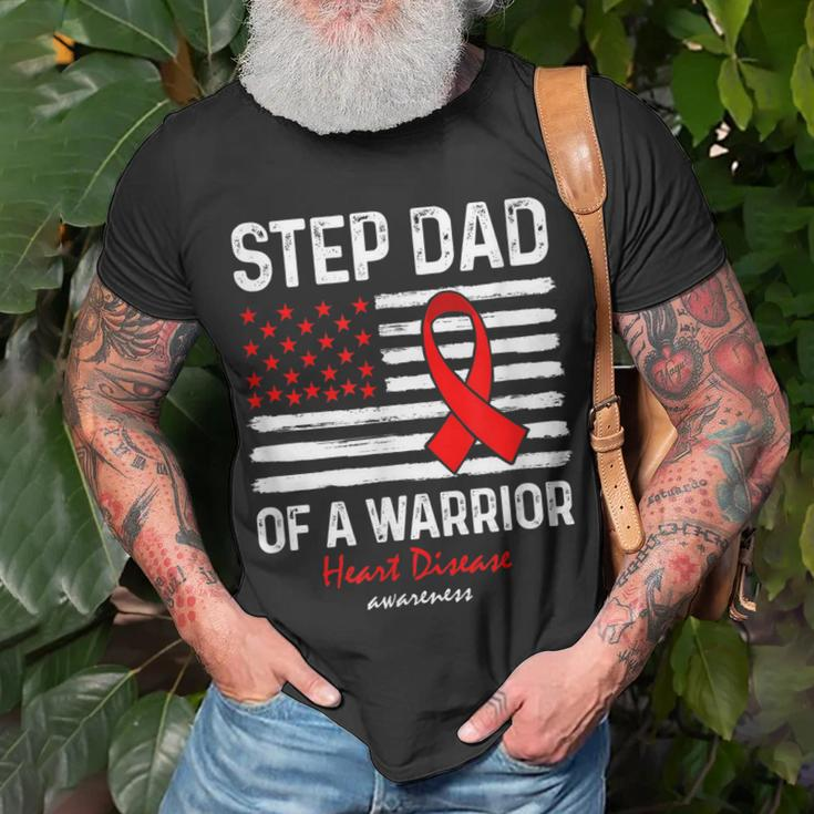 Heart Disease Survivor Support Step Dad Of A Warrior Unisex T-Shirt Gifts for Old Men