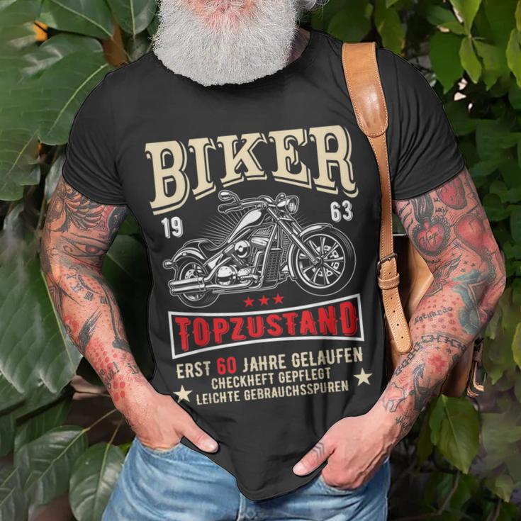 Herren 60 Geburtstag Mann Biker Geschenk Witzig Motorrad 1963 T-Shirt Geschenke für alte Männer