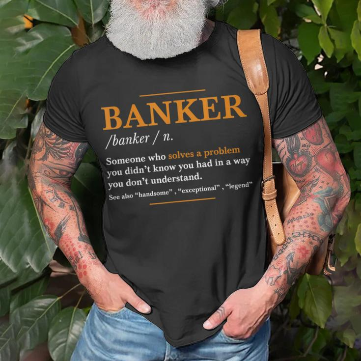 Herren Banker Definition – Lustige Banker Coole Idee T-Shirt Geschenke für alte Männer