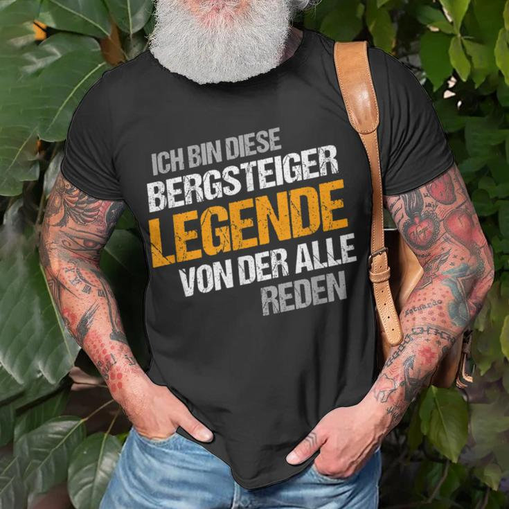 Herren Bergsteiger Lustig Spruch Legende Berge Witzig T-Shirt Geschenke für alte Männer