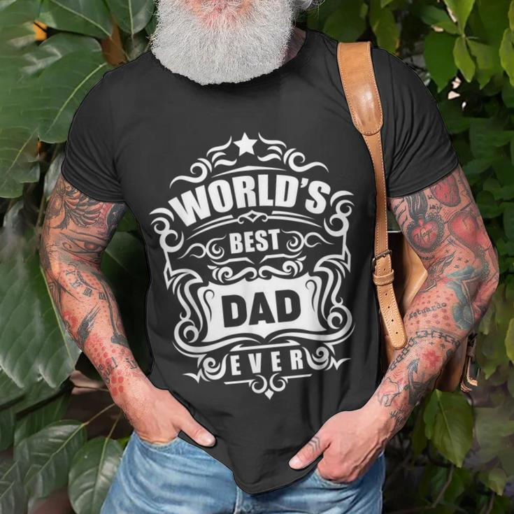 Herren Bester Vater Der Welt Papa Geschenk Geburtstag T-Shirt Geschenke für alte Männer
