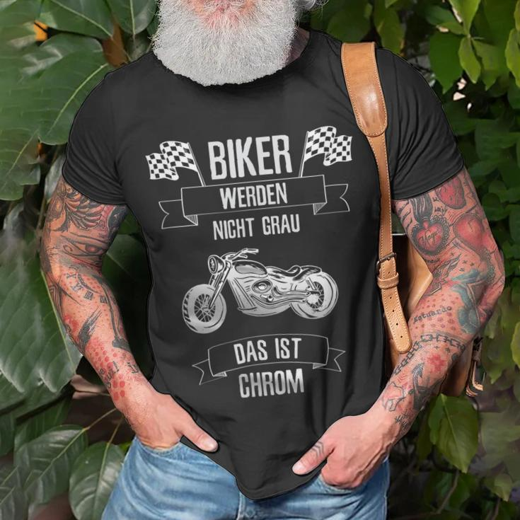 Herren Biker Werden Nicht Grau Das Ist Chrom V2 T-Shirt Geschenke für alte Männer
