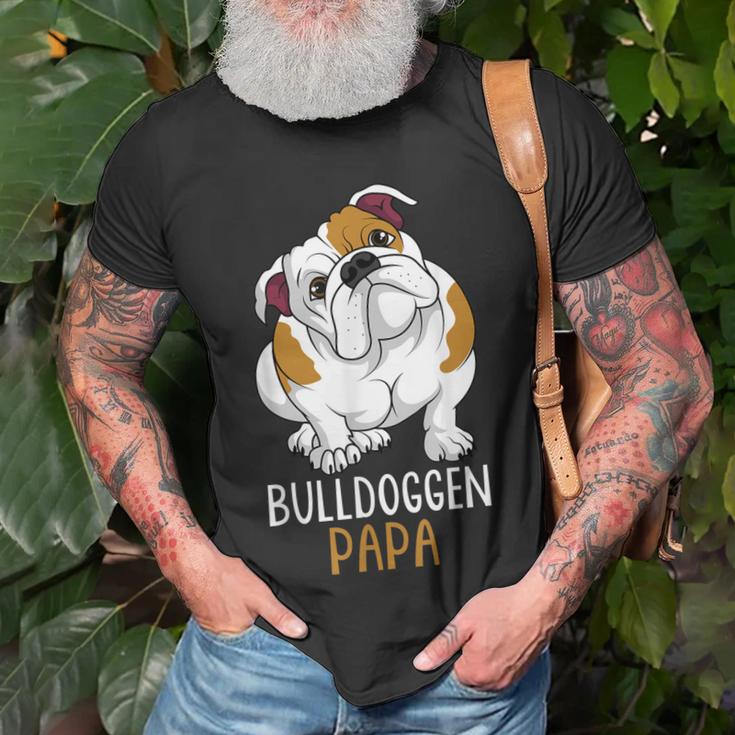 Herren Bulldoggen Papa Hundehalter Englische Bulldogge T-Shirt Geschenke für alte Männer