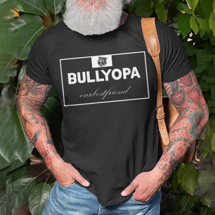 Herren Bullyopa Französische Bulldogge Frenchie Opa Großvater T-Shirt Geschenke für alte Männer