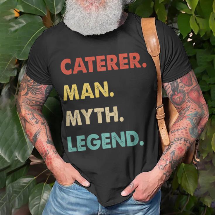 Herren Caterer Mann Mythos Legende T-Shirt Geschenke für alte Männer