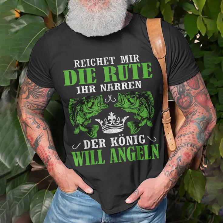 Herren Der König Will Angeln Fischer Angler Geschenk T-Shirt Geschenke für alte Männer