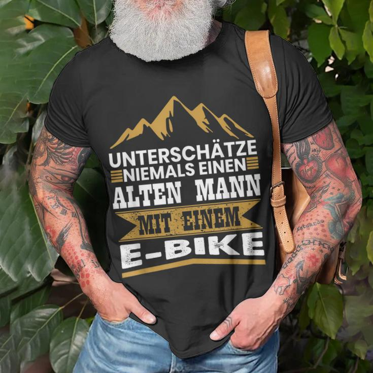 Herren Herren E-Bike Fahrrad E Bike Elektrofahrrad Spruch T-Shirt Geschenke für alte Männer