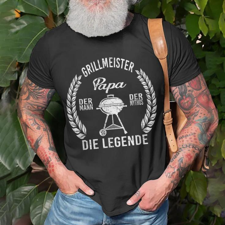 Herren Grillmeister Papa Die Legende V2 T-Shirt Geschenke für alte Männer