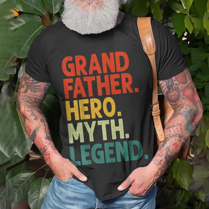 Herren Großvater Hero Myth Legend Retro Vintage Lustiger Opa T-Shirt Geschenke für alte Männer