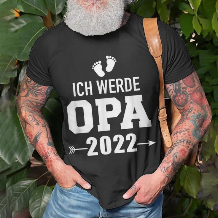 Herren Ich Werde Opa 2022 Schwangerschaft Verkünden T-Shirt Geschenke für alte Männer