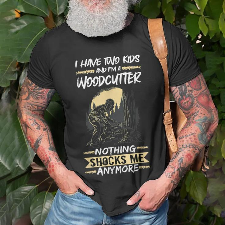 Herren Logger Holzfäller I Have Two And Im A Woodcutter T-Shirt Geschenke für alte Männer