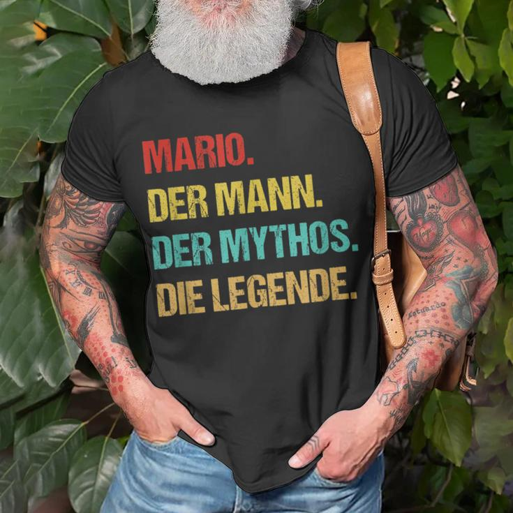 Herren Mario Der Mann Der Mythos Die Legende T-Shirt Geschenke für alte Männer