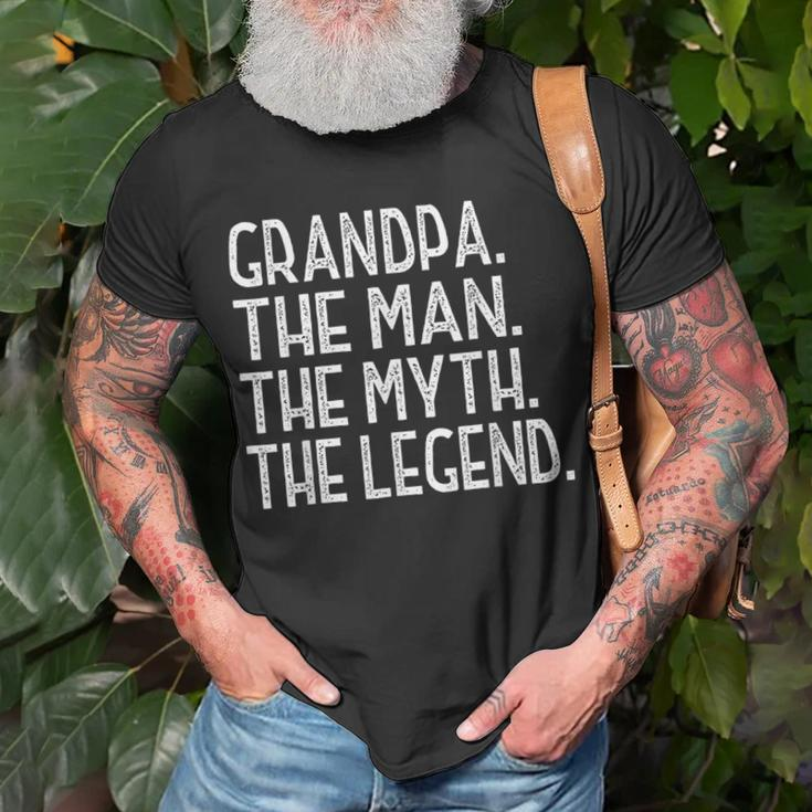 Herren Opa Der Mann Der Myth The Legend Großvater V4 T-Shirt Geschenke für alte Männer