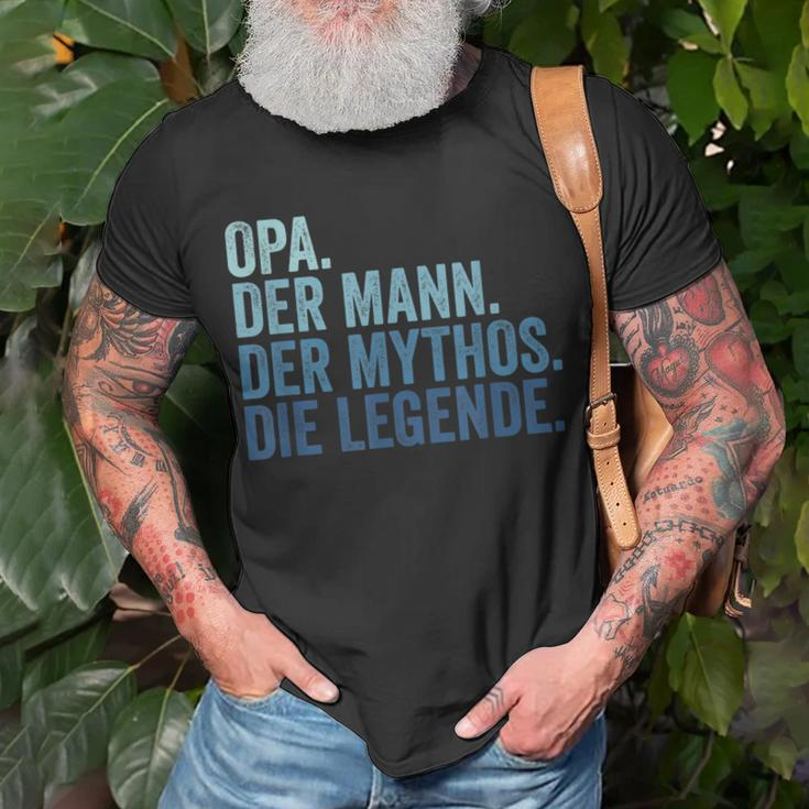 Herren Opa Der Mann Der Mythos Die Legende Vintage Retro Opa T-Shirt Geschenke für alte Männer