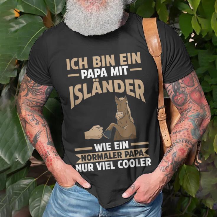 Herren Pferd Isländer Papa Vater Vatertag Reiter T-Shirt Geschenke für alte Männer