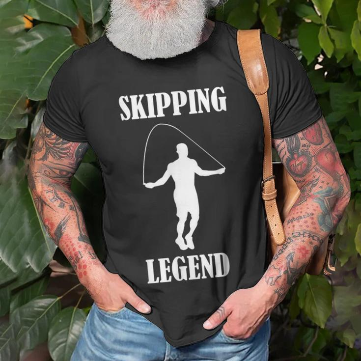 Herren Springseil Für Workout Cardio Springseil Fitnessstudio T-Shirt Geschenke für alte Männer