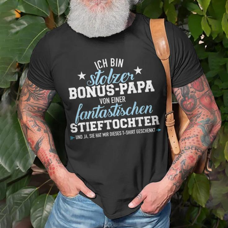 Herren Stolzer Bonus Papa Einer Fantastischen Stieftochter T-Shirt Geschenke für alte Männer