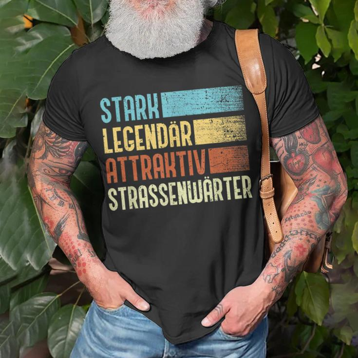Herren Straßenwärter Stark Legendär Attraktiv Strassenwärter T-Shirt Geschenke für alte Männer