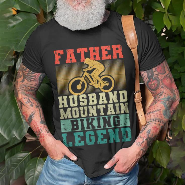 Herren Vatertag Biker Vater Ehemann Mountainbike Legende T-Shirt Geschenke für alte Männer