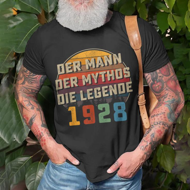 Herren Vintage Der Mann Mythos Die Legende 1928 95 Geburtstag T-Shirt Geschenke für alte Männer