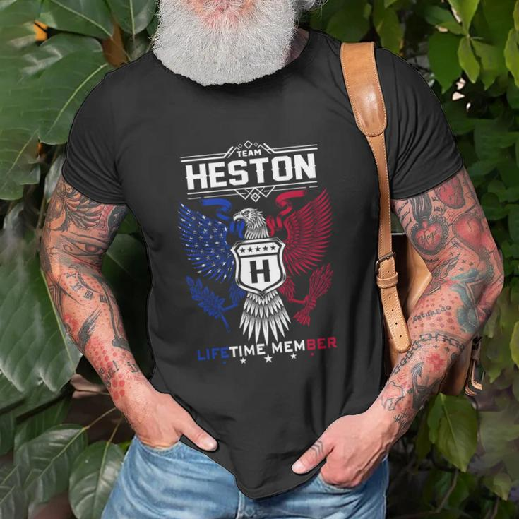 Heston Name - Heston Eagle Lifetime Member Unisex T-Shirt Gifts for Old Men
